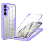 Akryl+TPU-cover til Samsung Galaxy S24 FE med gennemsigtigt PET-skærmbeskyttelseslag