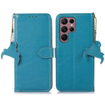 For Samsung Galaxy S25 Ultra Case RFID Blocking Litchi Texture Genuine Cow Leather Phone Cover