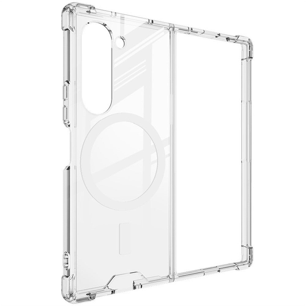 IMAK For Samsung Galaxy Z Fold6 5G Clear Case Magnetic Case Shockproof PC+TPU Phone Cover