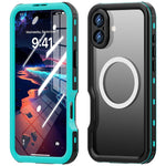 REDPEPPER D-UP Series For iPhone 16 Plus Case IP68 Waterproof Clear Back Panel Phone Cover Compatible with MagSafe