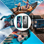 REDPEPPER D-UP Series For iPhone 16 Plus Case IP68 Waterproof Clear Back Panel Phone Cover Compatible with MagSafe