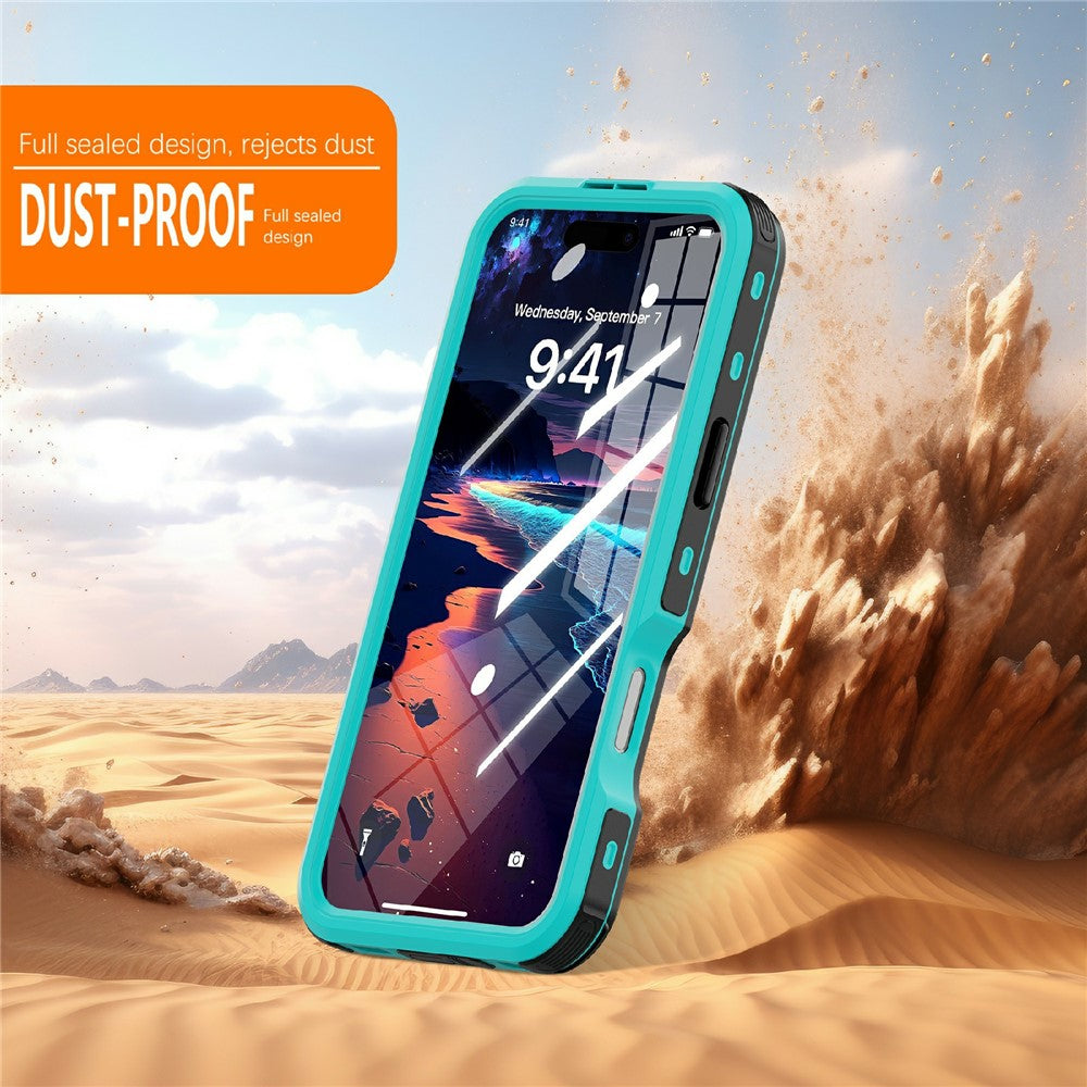 REDPEPPER D-UP Series For iPhone 16 Plus Case IP68 Waterproof Clear Back Panel Phone Cover Compatible with MagSafe