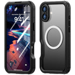 REDPEPPER D-UP Series For iPhone 16 Plus Case IP68 Waterproof Clear Back Panel Phone Cover Compatible with MagSafe