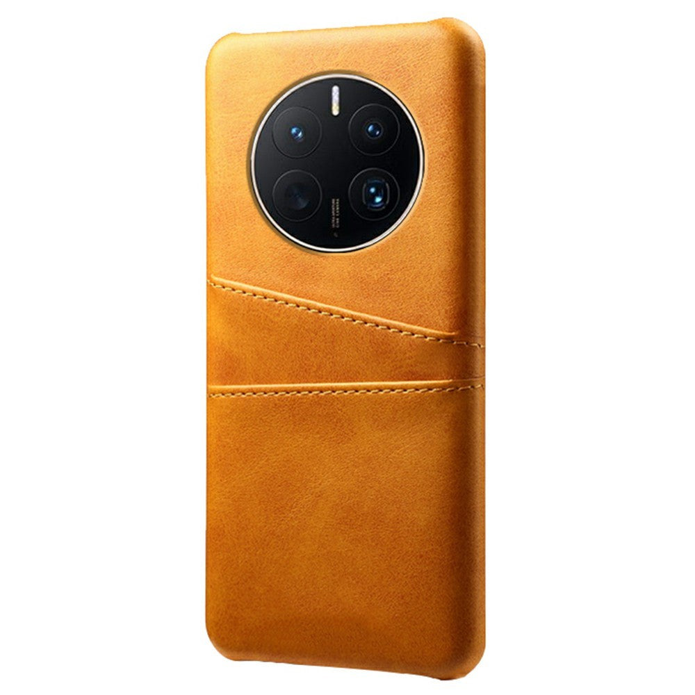 Støvtæt, anti-fingeraftryks-PC+PU-lædermobilcover til Huawei Mate 50 Pro 4G med to kortpladser, beskyttende cover