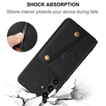 For Samsung Galaxy S24 FE Case Card Slots Kickstand Leather + TPU Phone Cover