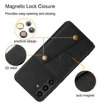 For Samsung Galaxy S24 FE Case Card Slots Kickstand Leather + TPU Phone Cover