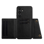 For Samsung Galaxy S24 FE Case Card Slots Kickstand Leather + TPU Phone Cover