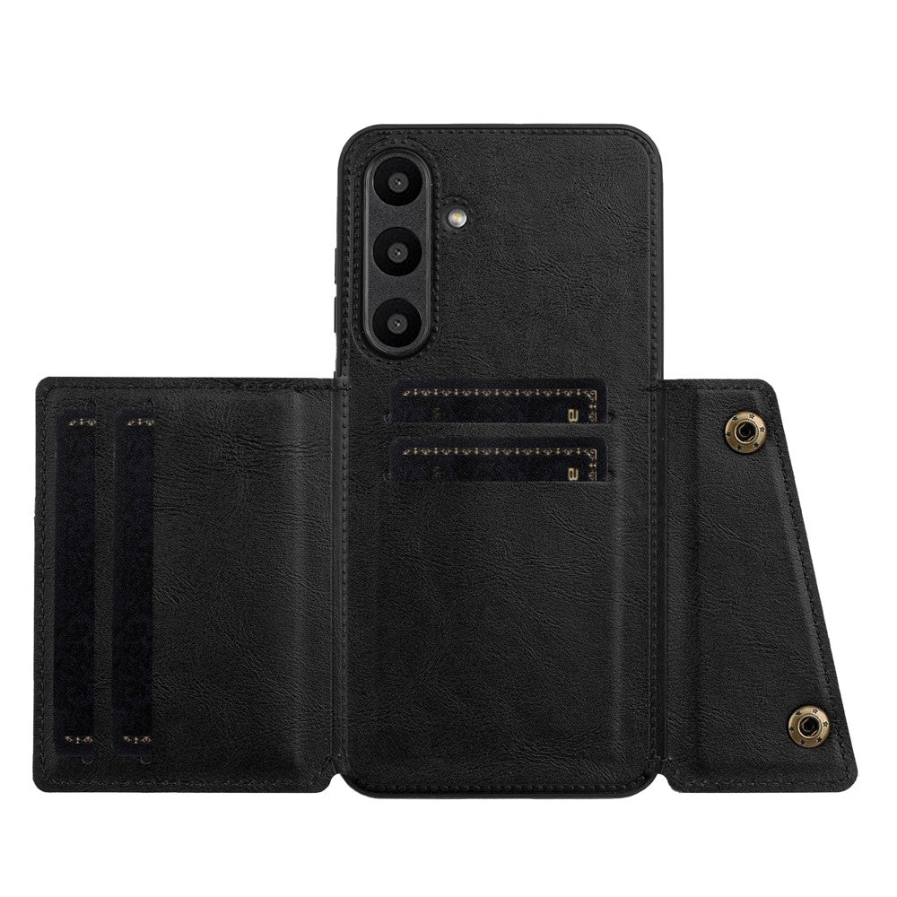 For Samsung Galaxy S24 FE Case Card Slots Kickstand Leather + TPU Phone Cover