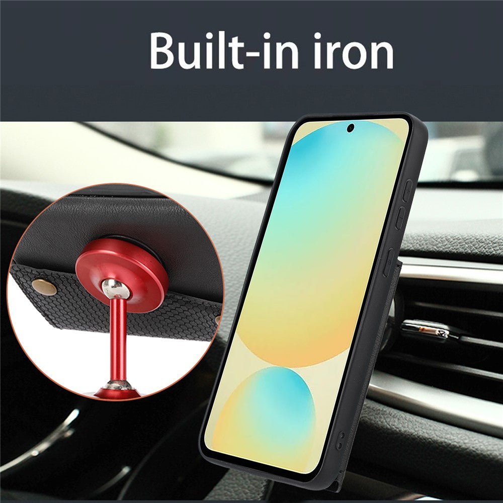 For Samsung Galaxy S24 FE Case Card Slots Kickstand Leather + TPU Phone Cover