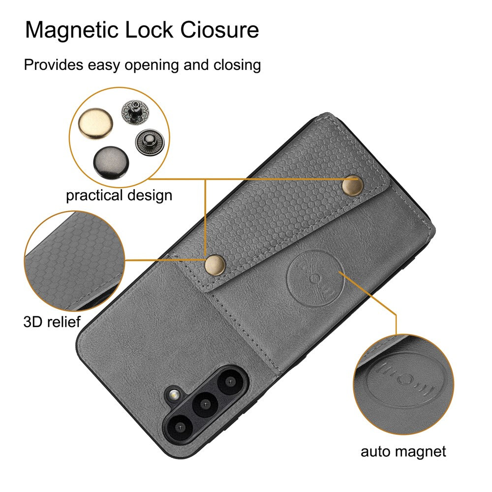 Til Samsung Galaxy A16 5G / A16 4G Etui Kortpladser Støttefod Læder + TPU Telefoncover