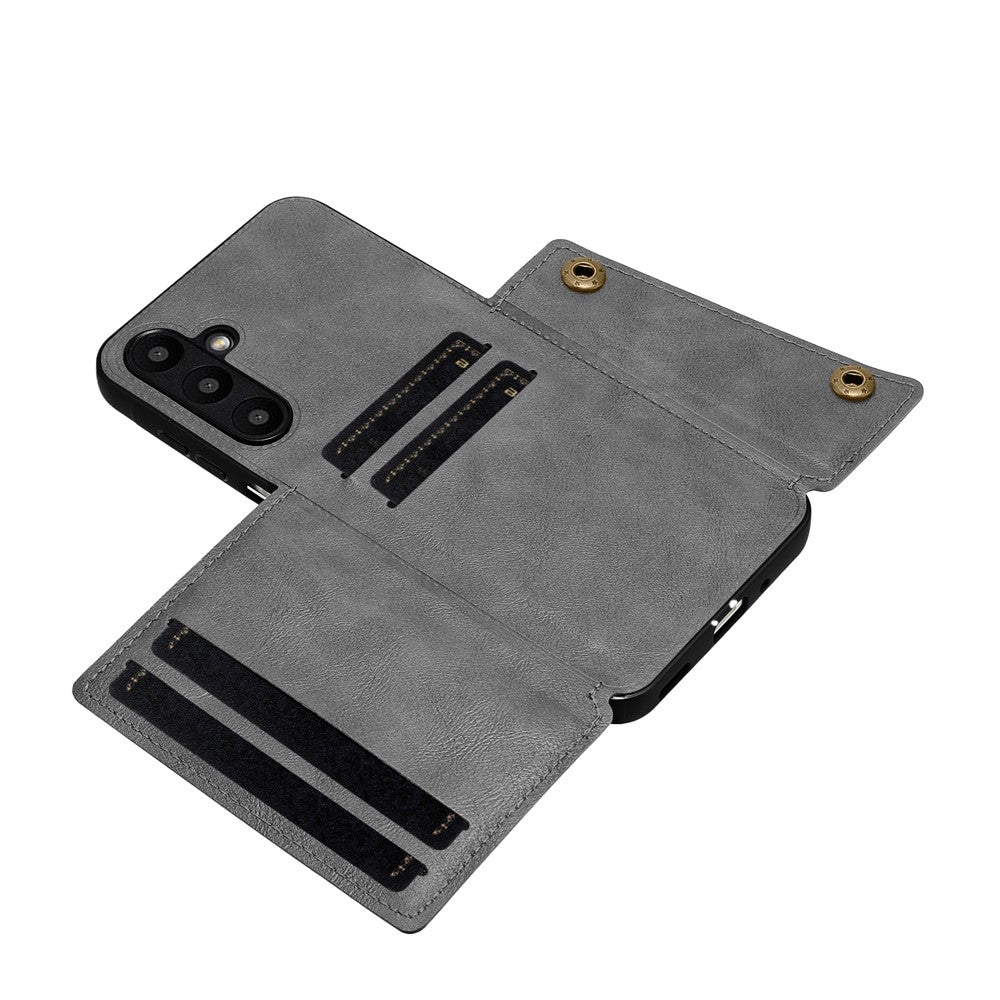Til Samsung Galaxy A16 5G / A16 4G Etui Kortpladser Støttefod Læder + TPU Telefoncover