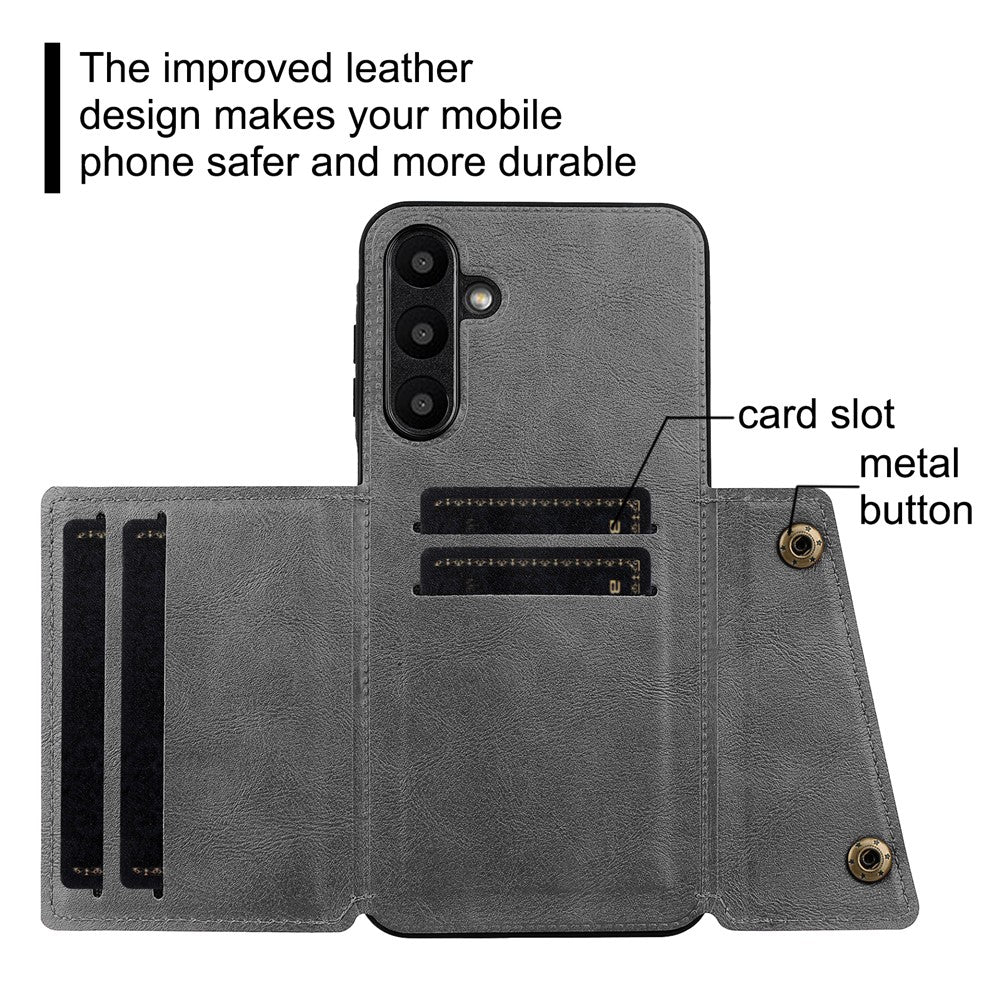 Til Samsung Galaxy A16 5G / A16 4G Etui Kortpladser Støttefod Læder + TPU Telefoncover