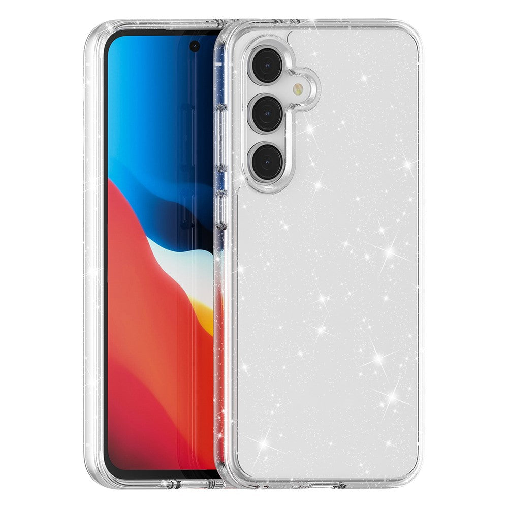 Til Samsung Galaxy S24 FE Etui TPU+PC Glimmer Gennemsigtigt Telefoncover