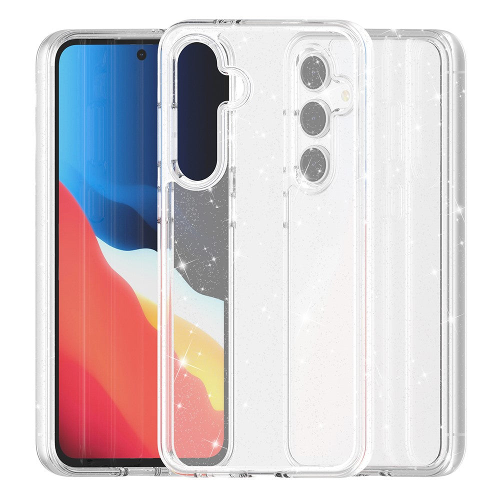 Til Samsung Galaxy S24 FE Etui TPU+PC Glimmer Gennemsigtigt Telefoncover