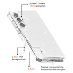 Til Samsung Galaxy S24 FE Etui TPU+PC Glimmer Gennemsigtigt Telefoncover