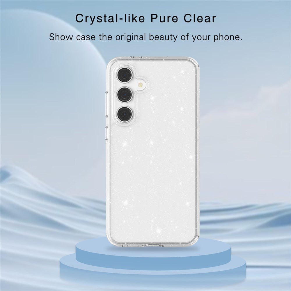 Til Samsung Galaxy S24 FE Etui TPU+PC Glimmer Gennemsigtigt Telefoncover