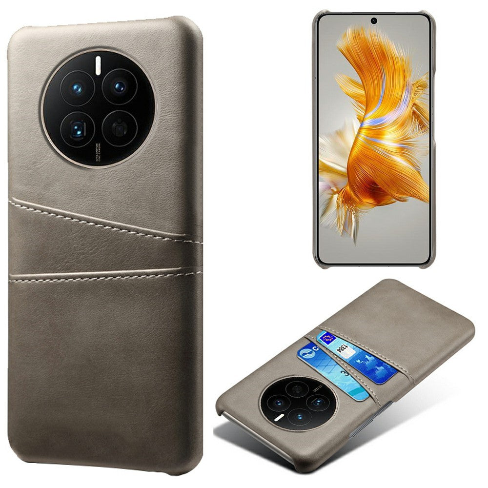 For Huawei Mate 50 4G Anti-scratch PU Leather+PC Hard Case Dual Card Slots Protective Phone Cover