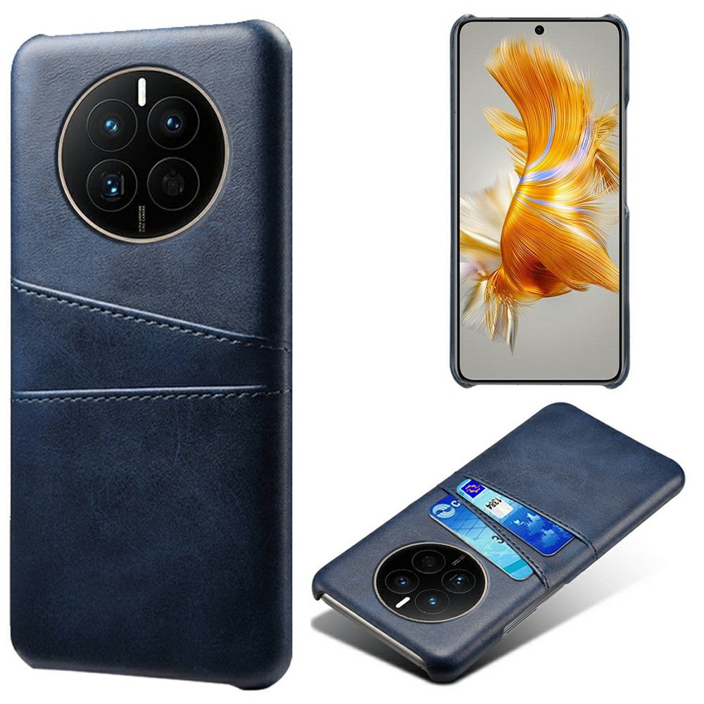 For Huawei Mate 50 4G Anti-scratch PU Leather+PC Hard Case Dual Card Slots Protective Phone Cover