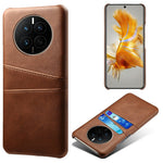 For Huawei Mate 50 4G Anti-scratch PU Leather+PC Hard Case Dual Card Slots Protective Phone Cover