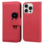 For iPhone 16 Pro Case Cartoon Pattern Wallet Leather Phone Cover