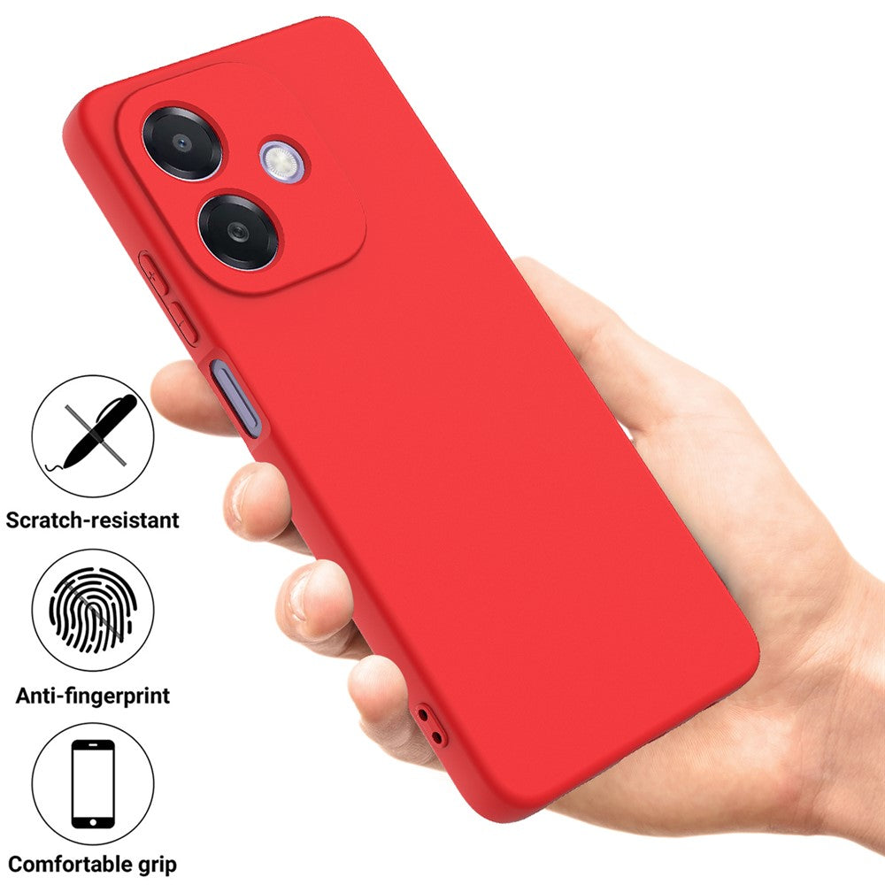 For Oppo A3x 5G / A40 4G Case Liquid Silicone Anti-Scratch Phone Cover with Hand Strap