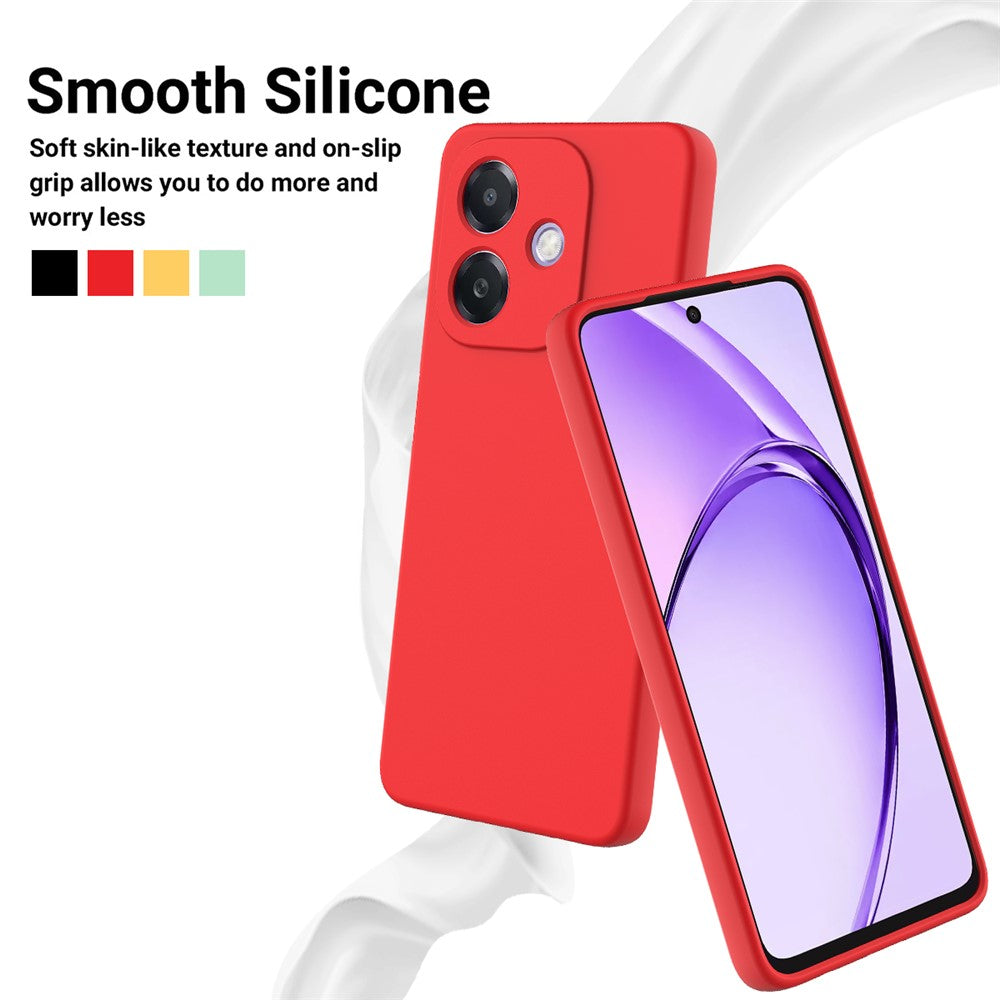 For Oppo A3x 5G / A40 4G Case Liquid Silicone Anti-Scratch Phone Cover with Hand Strap