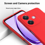 For Oppo A3x 5G / A40 4G Case Liquid Silicone Anti-Scratch Phone Cover with Hand Strap