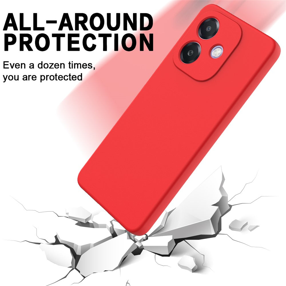 For Oppo A3x 5G / A40 4G Case Liquid Silicone Anti-Scratch Phone Cover with Hand Strap