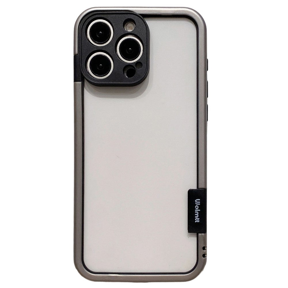 WOLMTT For iPhone 15 Pro Max Case Colorful Frame Soft TPU Clear Phone Cover
