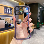 WOLMTT For iPhone 16 Pro Max Case Colorful Frame Soft TPU Clear Phone Cover