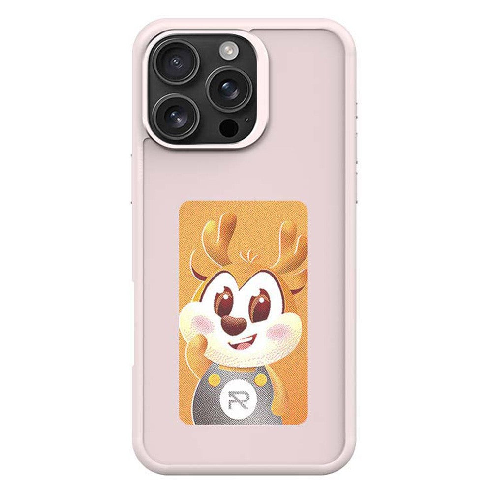 For iPhone 16 Pro Max E Ink Phone Cover 4-Color Display Pattern Customized Case