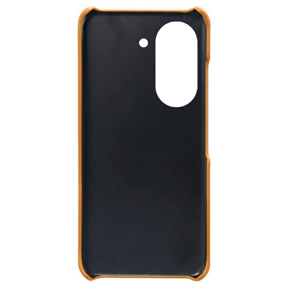 For Asus Zenfone 9 5G Calf Texture PU Leather Coated Hard PC Case Shockproof Protective Phone Cover