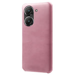 For Asus Zenfone 9 5G Calf Texture PU Leather Coated Hard PC Case Shockproof Protective Phone Cover