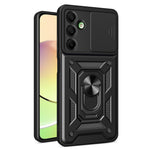 Til Samsung Galaxy A16 5G / A16 4G Cover med Skydbart Kameralåg PC+TPU Stativ Telefoncover