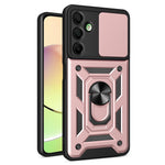 Til Samsung Galaxy A16 5G / A16 4G Cover med Skydbart Kameralåg PC+TPU Stativ Telefoncover