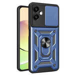 For Samsung Galaxy A06 4G Case with Slide Camera Lid PC+TPU Kickstand Phone Cover