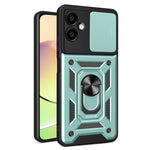 For Samsung Galaxy A06 4G Case with Slide Camera Lid PC+TPU Kickstand Phone Cover