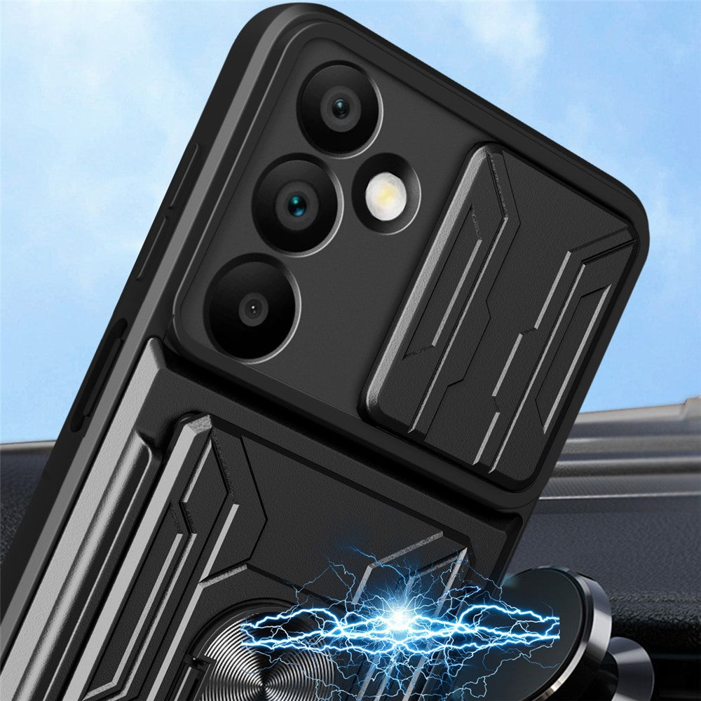 Samsung Galaxy A16 5G / A16 4G-skal PC+TPU-stativ bakstycke med kamerareglage