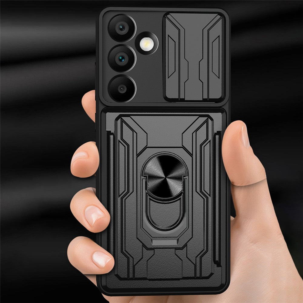 Samsung Galaxy A16 5G / A16 4G-skal PC+TPU-stativ bakstycke med kamerareglage