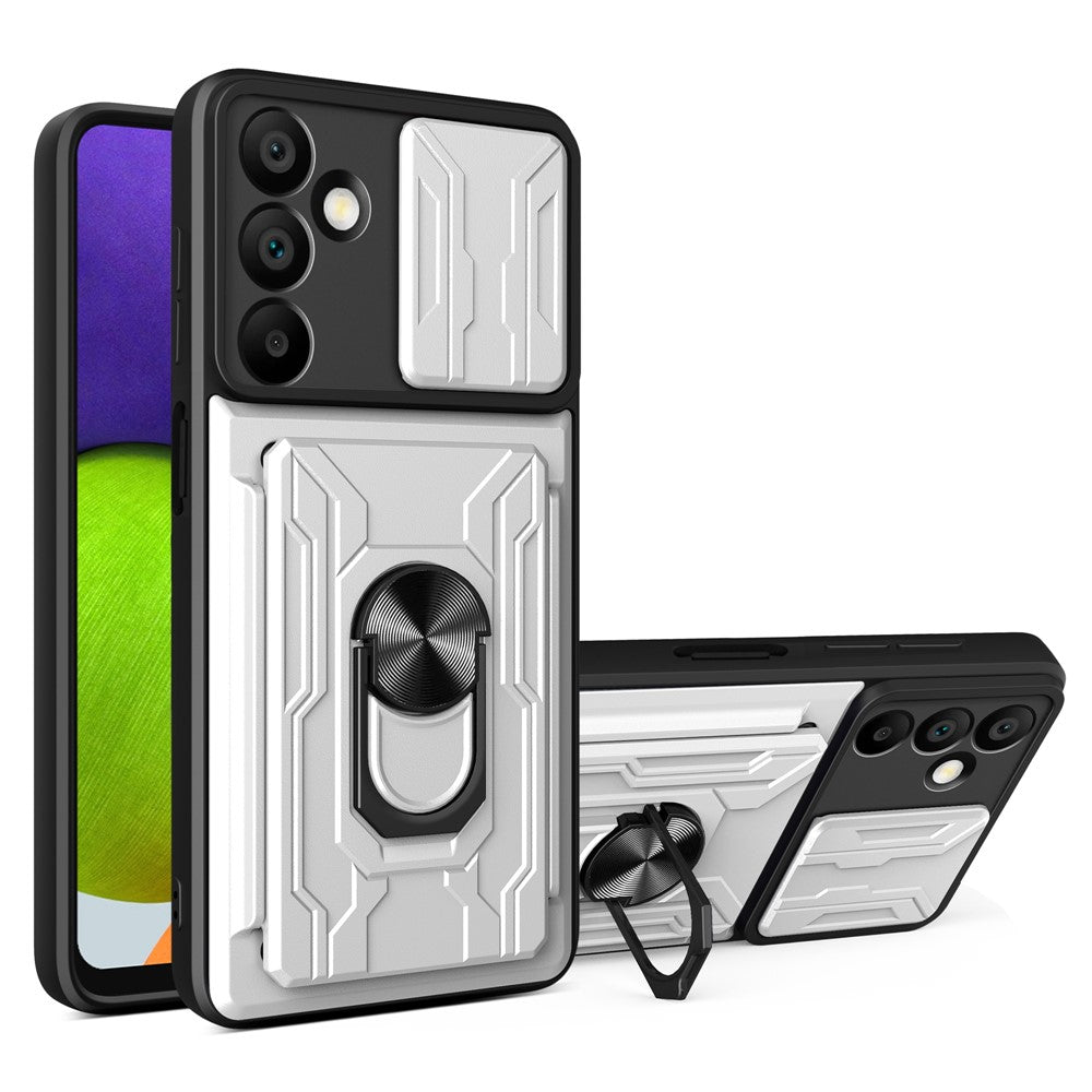 Samsung Galaxy A16 5G / A16 4G-skal PC+TPU-stativ bakstycke med kamerareglage