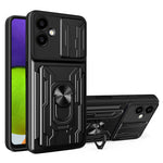 For Samsung Galaxy A06 4G Case PC+TPU Kickstand Phone Back Cover with Camera Slider