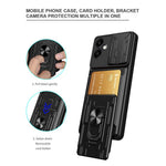 For Samsung Galaxy A06 4G Case PC+TPU Kickstand Phone Back Cover with Camera Slider
