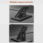 For Samsung Galaxy A06 4G Case PC+TPU Kickstand Phone Back Cover with Camera Slider