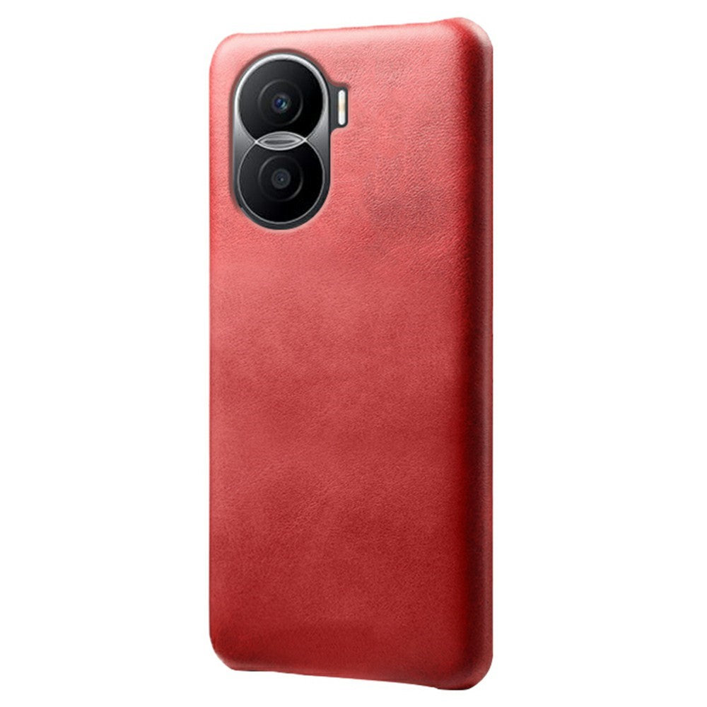 For Honor X40i 5G Slim Shockproof Phone Cover Calf Texture PU Leather Coated Hard PC Anti-Scratch Phone Case