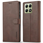 LC.IMEEKE For Xiaomi 14T Case Calf Texture PU Leather Stand Wallet Phone Cover