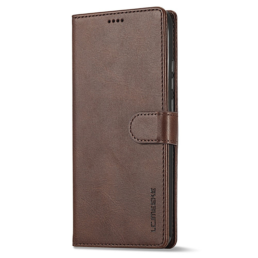 LC.IMEEKE For Xiaomi 14T Case Calf Texture PU Leather Stand Wallet Phone Cover