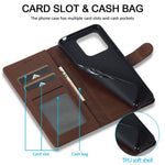 LC.IMEEKE For Xiaomi 14T Case Calf Texture PU Leather Stand Wallet Phone Cover