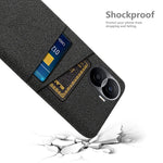 For Honor X40i 5G Cloth Texture Phone Case Dual Card Slots Anti-scratch Hard PC Protective Cover