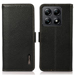 KHAZNEH For Xiaomi 14T Pro Phone Case Genuine Cow Leather Cover RFID Blocking