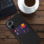 For Honor X40i 5G Anti-scratch Cloth Texture Cell Phone Cover PU Leather+ PC Card Holder Protective Case